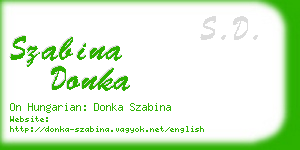 szabina donka business card